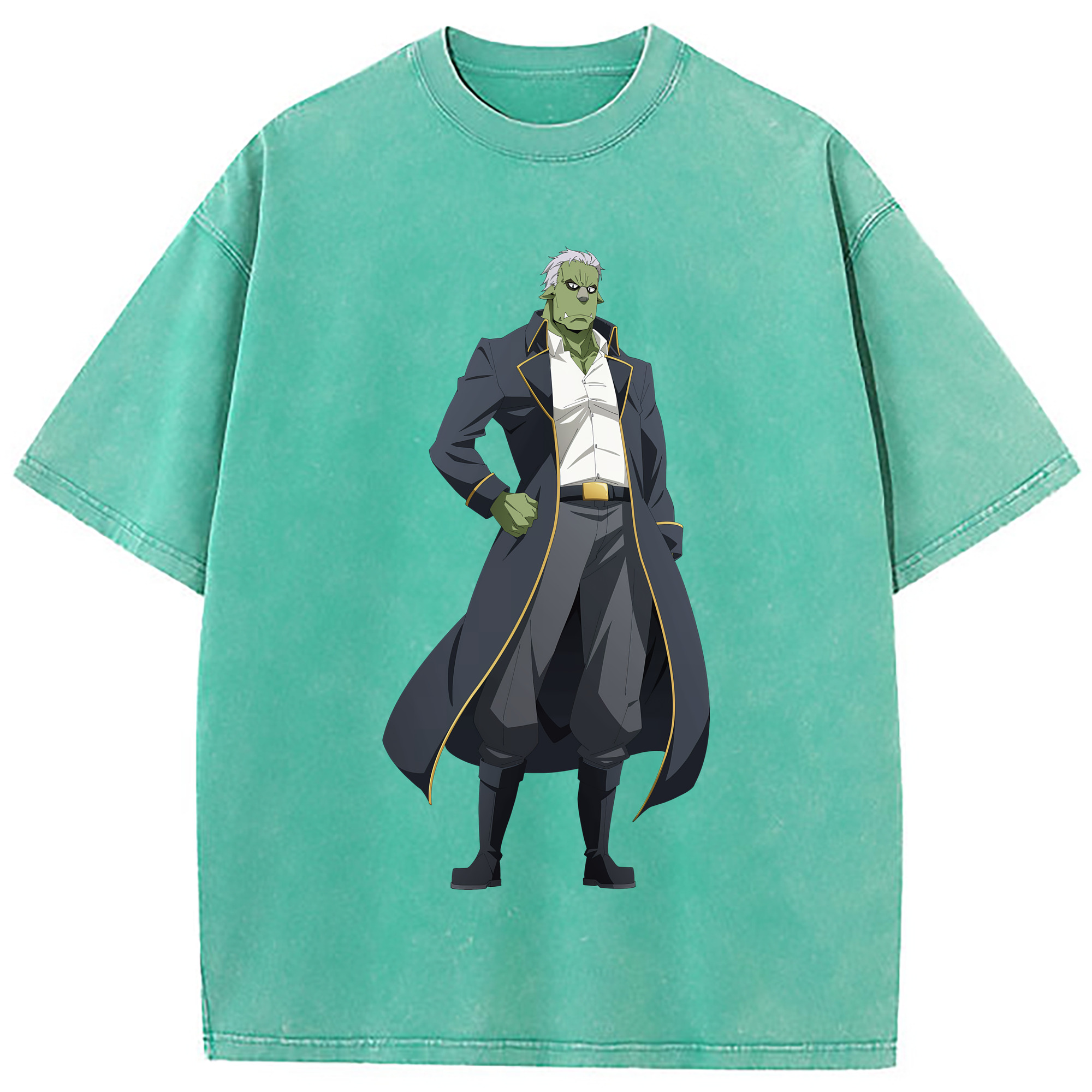 （画像用） 転スラ Regarding Reincarnated to Slime 綿100% ヴィンテージ風 半袖Tシャツ（フロントプリント）